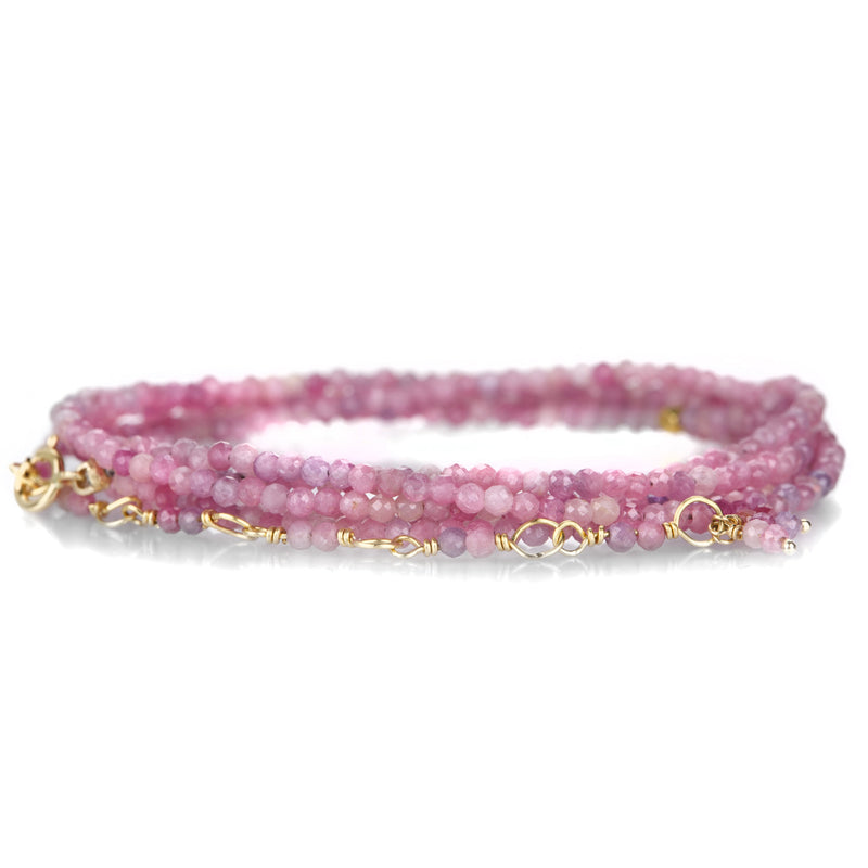 Anne Sportun Multicolored Pink Ruby Wrap Bracelet 34" | Quadrum Gallery
