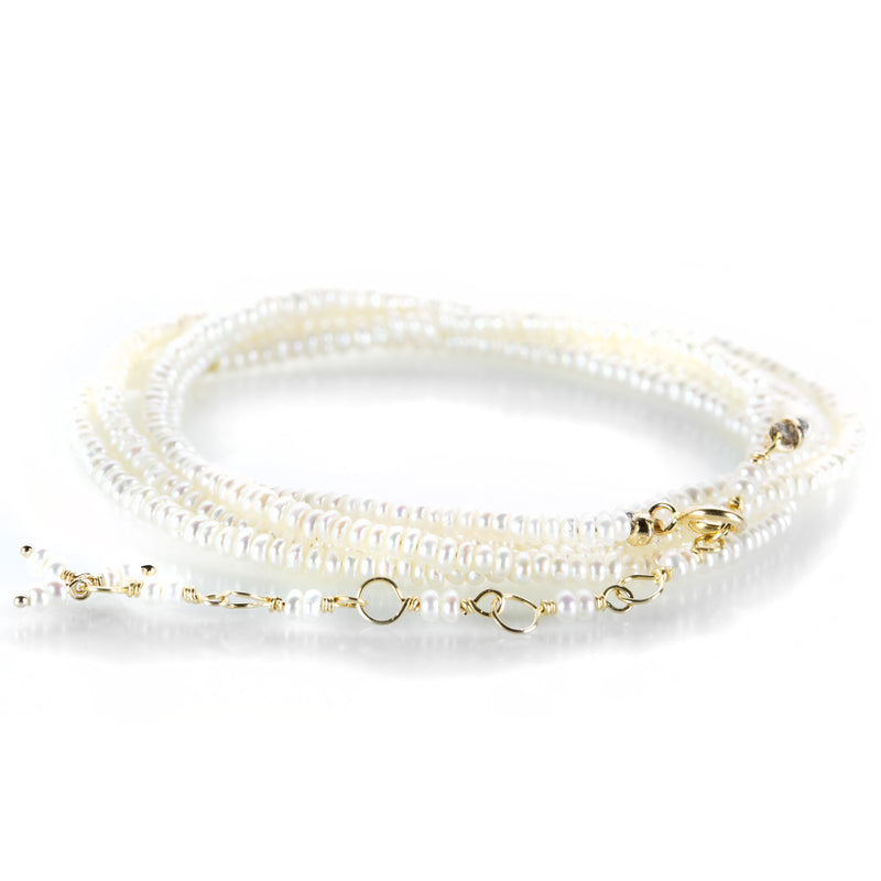 Anne Sportun White Pearl Wrap Bracelet 34" | Quadrum Gallery