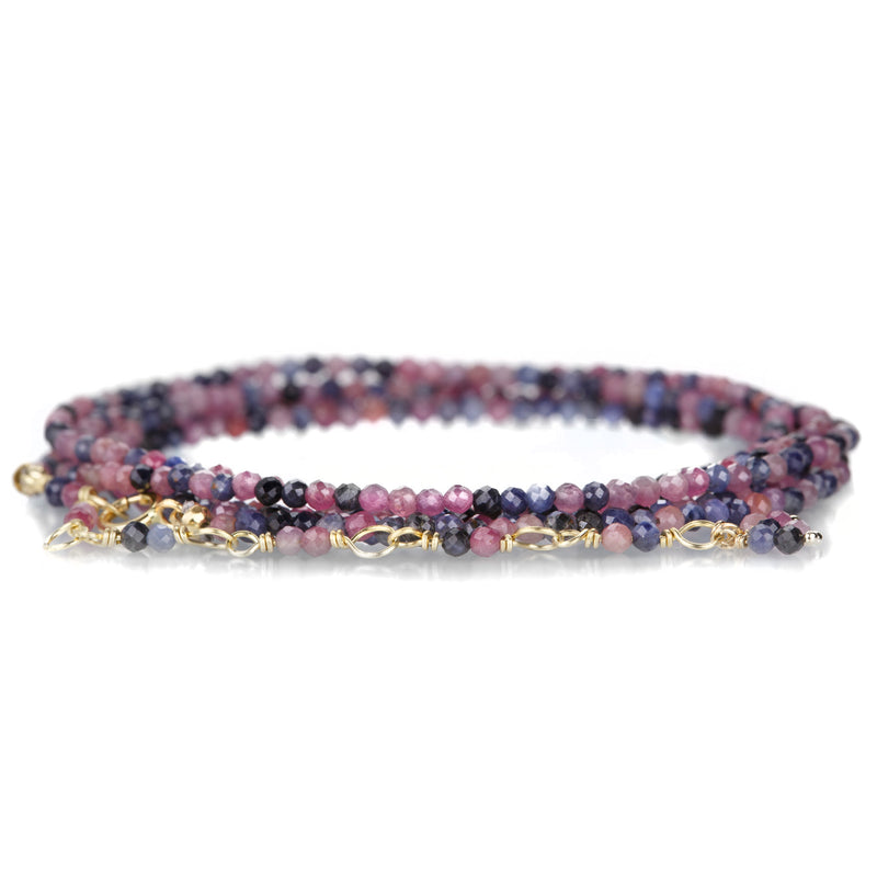 Anne Sportun Pink and Blue Sapphire Bead Wrap Bracelet | Quadrum Gallery