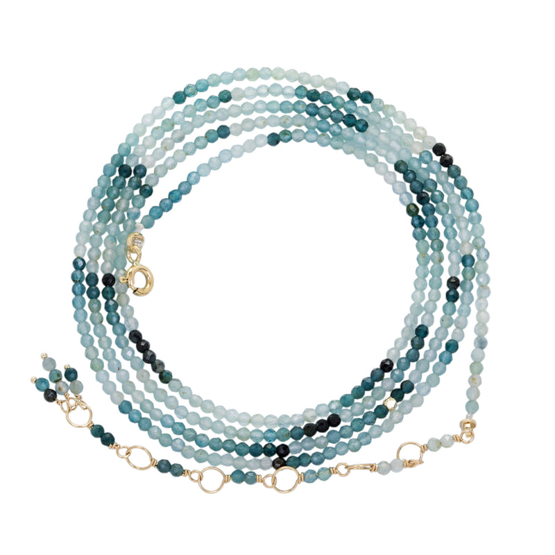 Anne Sportun Teal Gradidierite Wrap Bracelet | Quadrum Gallery
