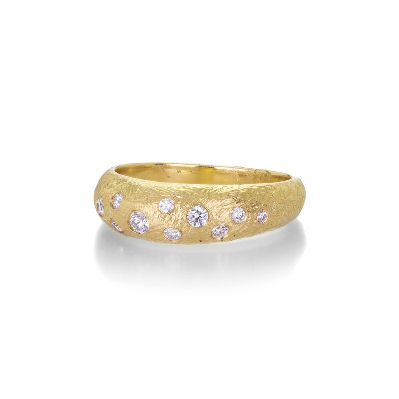 Anne Sportun 18k 6mm Boulder Diamond Bombe Ring  | Quadrum Gallery