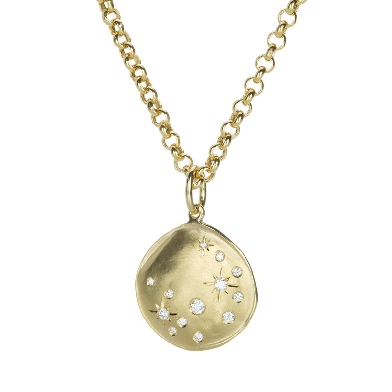 Anne Sportun 18k Yellow gold Luna Coin Pendant with Diamonds | Quadrum Gallery
