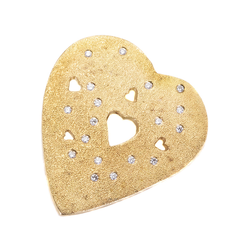 Audrius Krulis Diamond Heart Pin | Quadrum Gallery