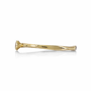 Audrius Krulis 18k Textured Band with Diamond | Quadrum Gallery