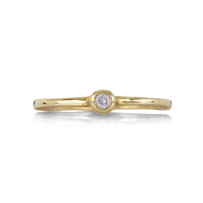 Audrius Krulis 18k Textured Band with Diamond | Quadrum Gallery