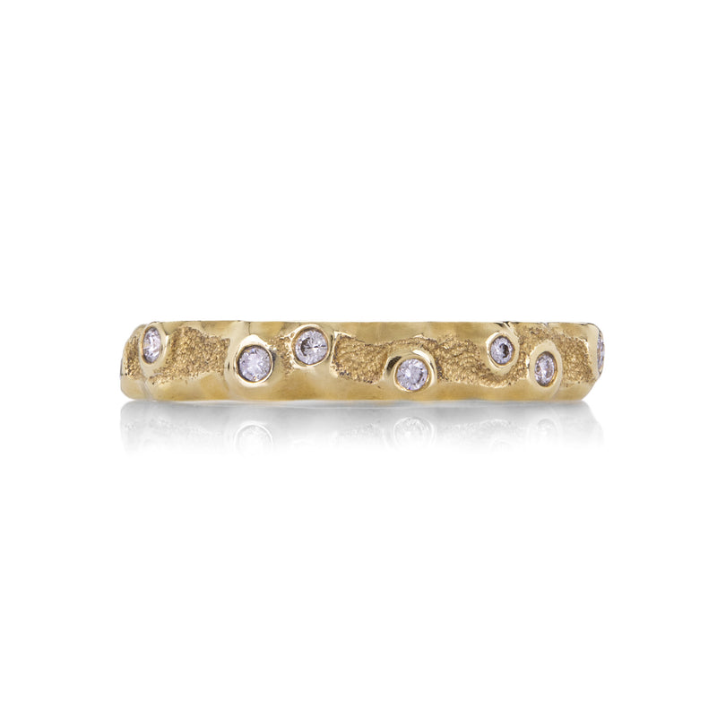 Audrius Krulis Organic Band with Scattered Diamonds | Quadrum Gallery