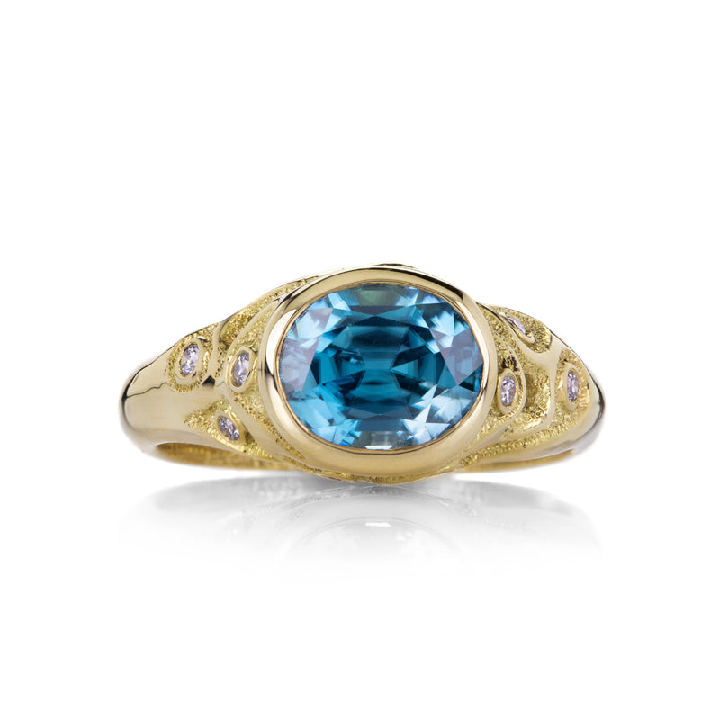 Audrius Krulis 18k Blue Green Tourmaline Ring | Quadrum Gallery