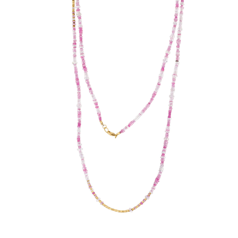 Audrius Krulis 18k Pink Ruby Beaded Necklace | Quadrum Gallery