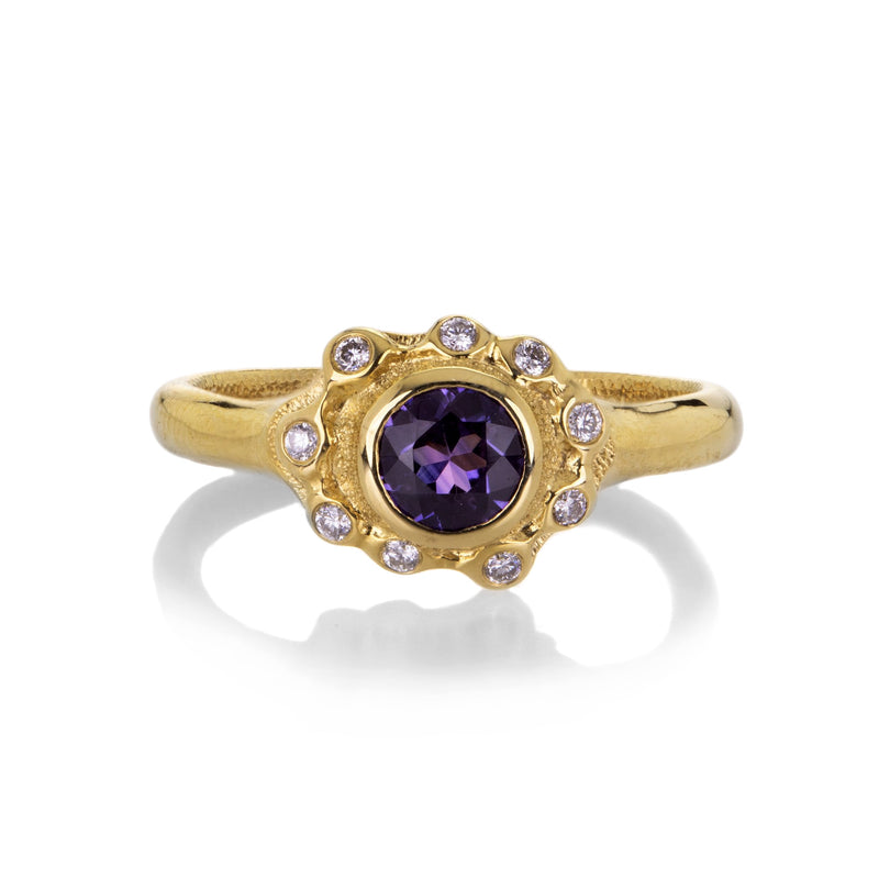 Audrius Krulis Purple Sapphire Ring with Diamonds | Quadrum Gallery