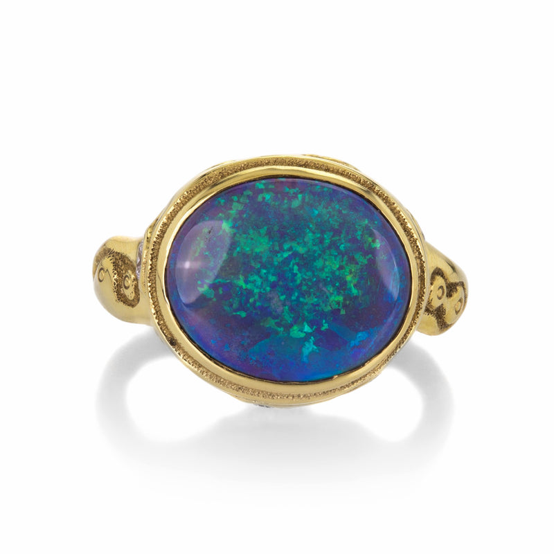 Audrius Krulis Opal and Diamond Ring | Quadrum Gallery
