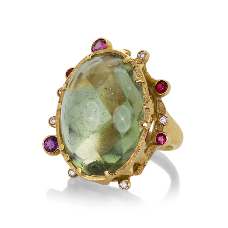 Audrius Krulis Tourmaline Ring with Sapphires and Diamonds | Quadrum Gallery