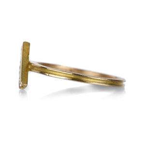 Barbara Heinrich 18k Diagonal Diamond Bar Ring  | Quadrum Gallery