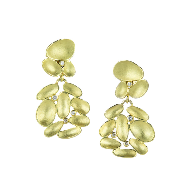 Barbara Heinrich 18k Double Drop Shell Cluster Earrings | Quadrum Gallery