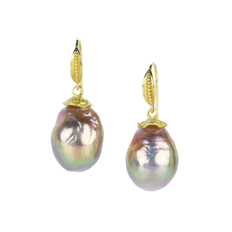 Barbara Heinrich Pink Firecracker Pearl Drop Earrings | Quadrum Gallery