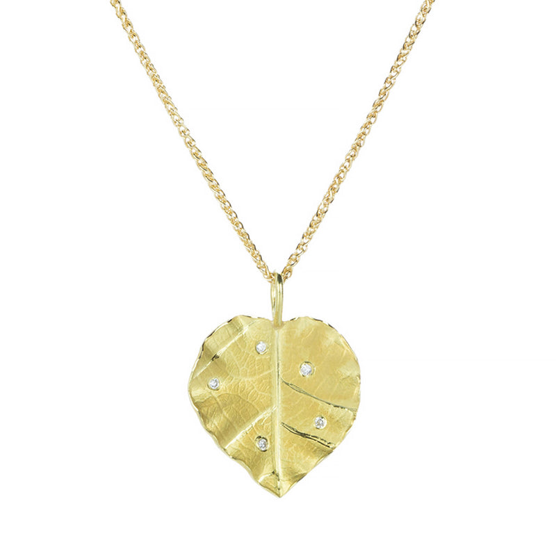 Barbara Heinrich 18k Violet Leaf Necklace | Quadrum Gallery