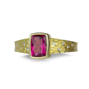 Barbara Heinrich Carved Glacier Ring with Pink Tourmaline | Quadrum Gallery