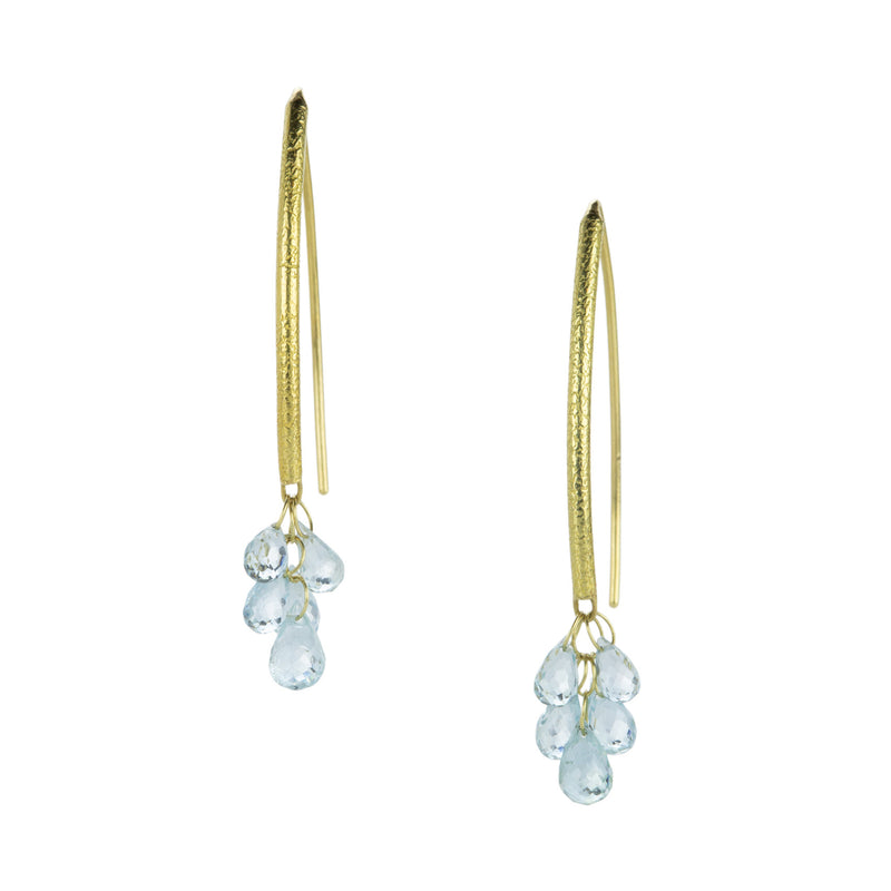 Barbara Heinrich 18k Aquamarine Navette Earrings | Quadrum Gallery