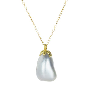 Barbara Heinrich Gray South Sea Pearl Drop Pendant Necklace | Quadrum Gallery