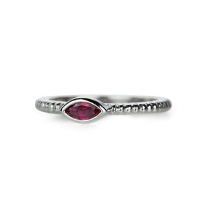 Barbara Heinrich Platinum Marquise Ruby Band | Quadrum Gallery