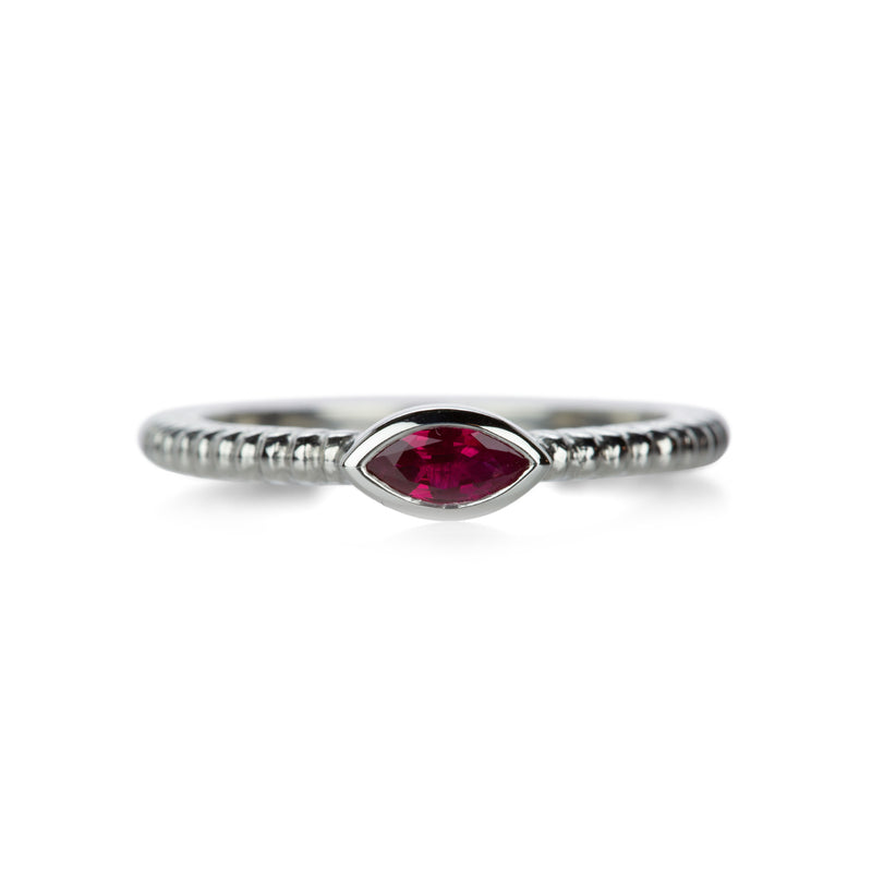 Barbara Heinrich Platinum Marquise Ruby Band | Quadrum Gallery