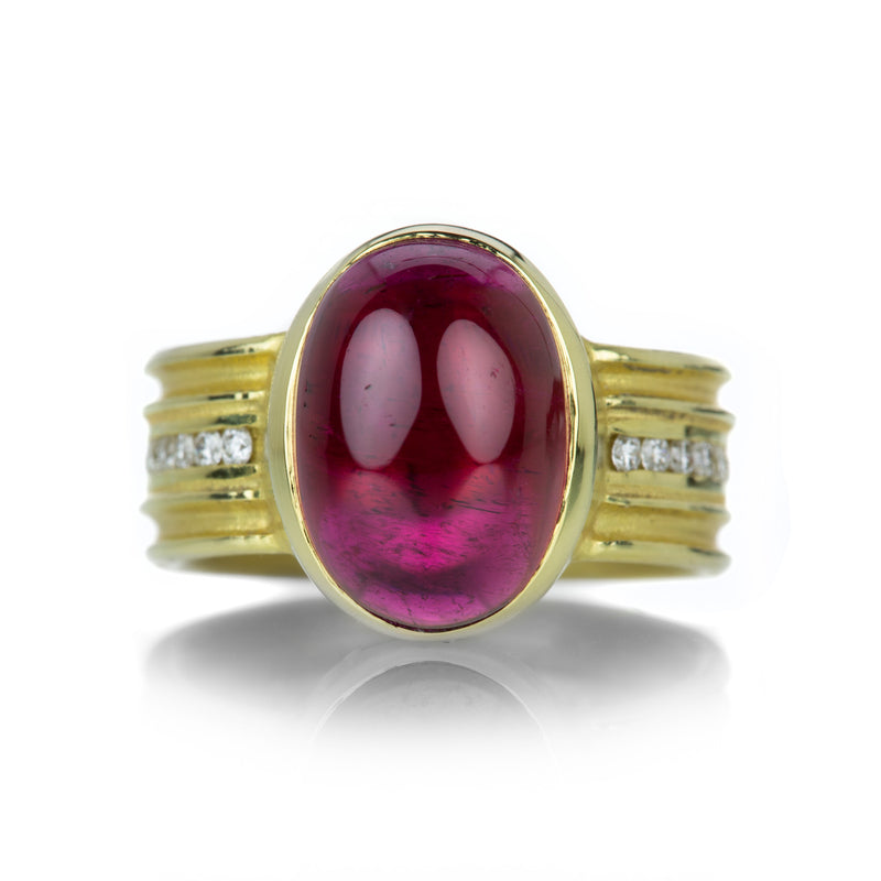 Barbara Heinrich Rubellite Tourmaline Ring with Diamond Shank | Quadrum Gallery