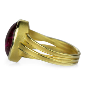 Barbara Heinrich Red Tourmaline Three Ribbon Ring | Quadrum Gallery