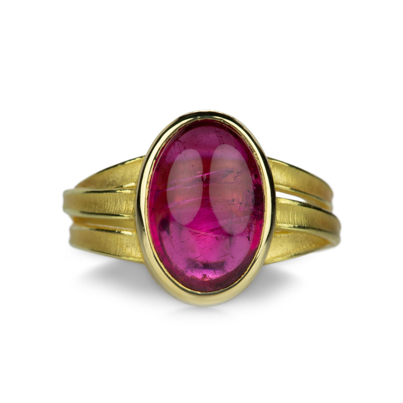 Barbara Heinrich Red Tourmaline Three Ribbon Ring | Quadrum Gallery