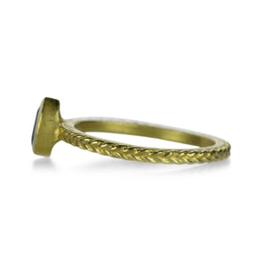 Barbara Heinrich Pear Blue Sapphire Stacking Ring | Quadrum Gallery