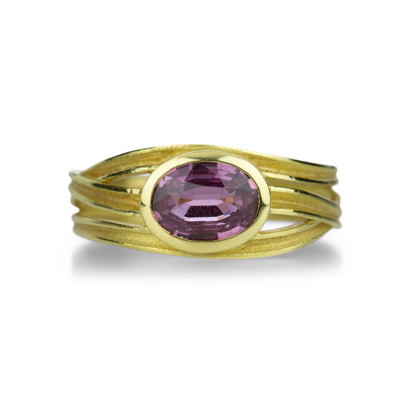 Barbara Heinrich Dark Pink Sapphire Ribbon Ring | Quadrum Gallery
