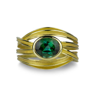 Barbara Heinrich Faceted Green Tourmaline Wrap Ring | Quadrum Gallery