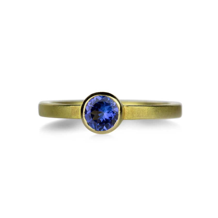 Barbara Heinrich 18k Round Tanzanite Stacking Ring | Quadrum Gallery