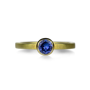 Barbara Heinrich 18k Round Tanzanite Stacking Ring | Quadrum Gallery