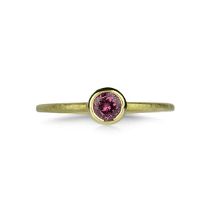 Barbara Heinrich 18k Round Pink Sapphire Stacking Ring | Quadrum Gallery