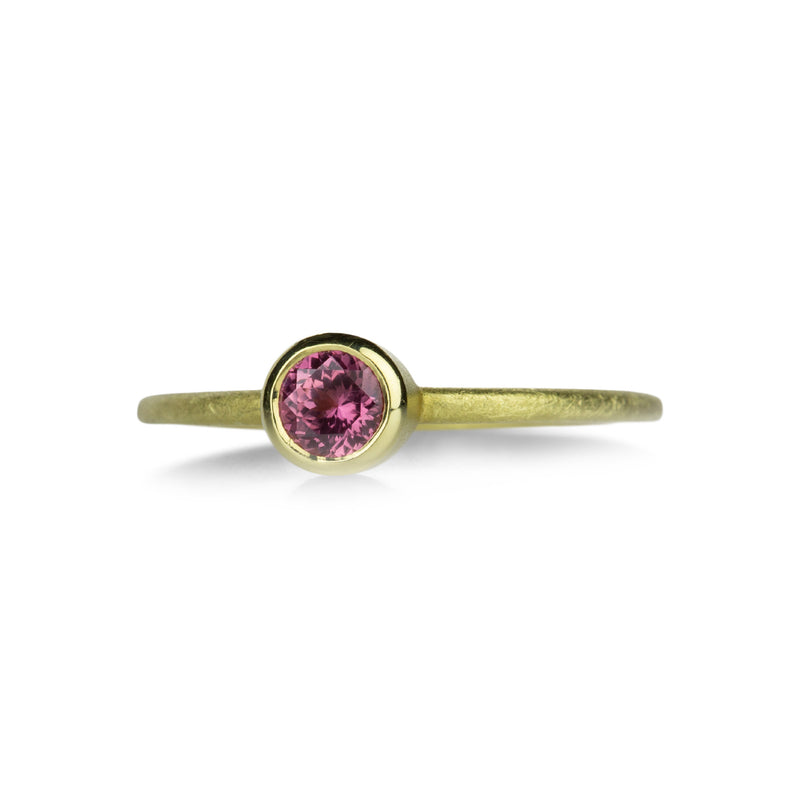 Barbara Heinrich 18k Round Pink Sapphire Stacking Ring | Quadrum Gallery