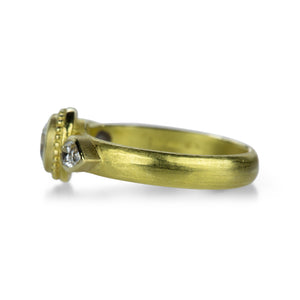 Barbara Heinrich 18k Yellow Gold Round and Pear Shaped Diamond Ring | Quadrum Gallery