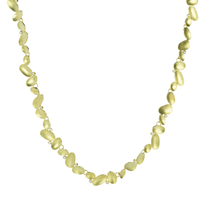 Barbara Heinrich Gold Shell Necklace with Diamonds | Quadrum Gallery