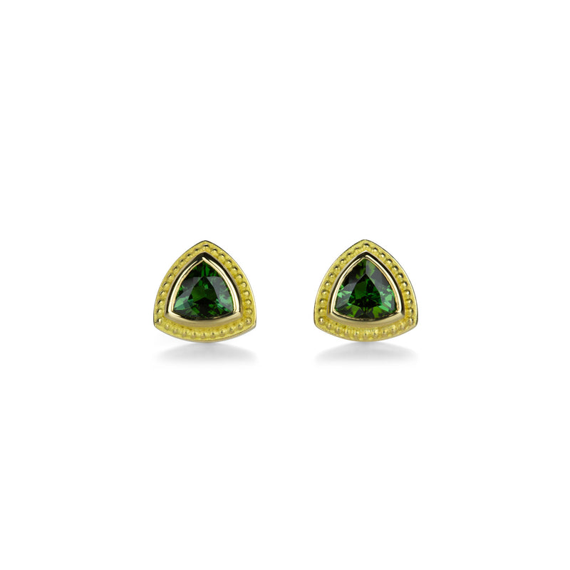 Barbara Heinrich Trillion Green Tourmaline Studs | Quadrum Gallery