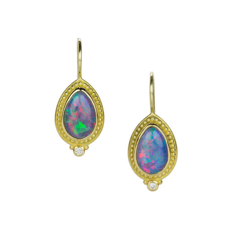Barbara Heinrich Pear Shaped Australian Opal Earrings | Quadrum Gallery