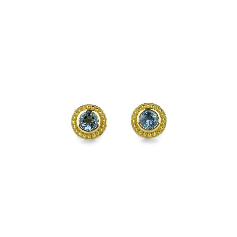 Barbara Heinrich Round Aquamarine Studs | Quadrum Gallery