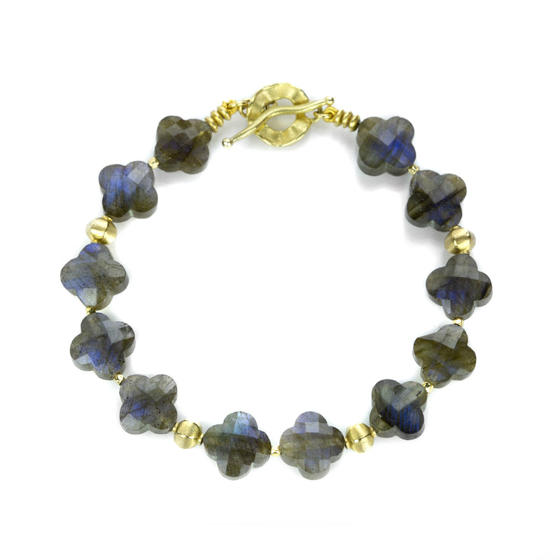 Barbara Heinrich 18k Clover Shaped Labradorite Bracelet | Quadrum Gallery