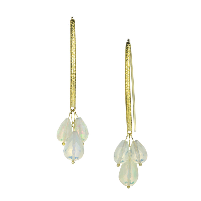 Barbara Heinrich Navette Earrings with Faceted Opal Briolettes | Quadrum Gallery