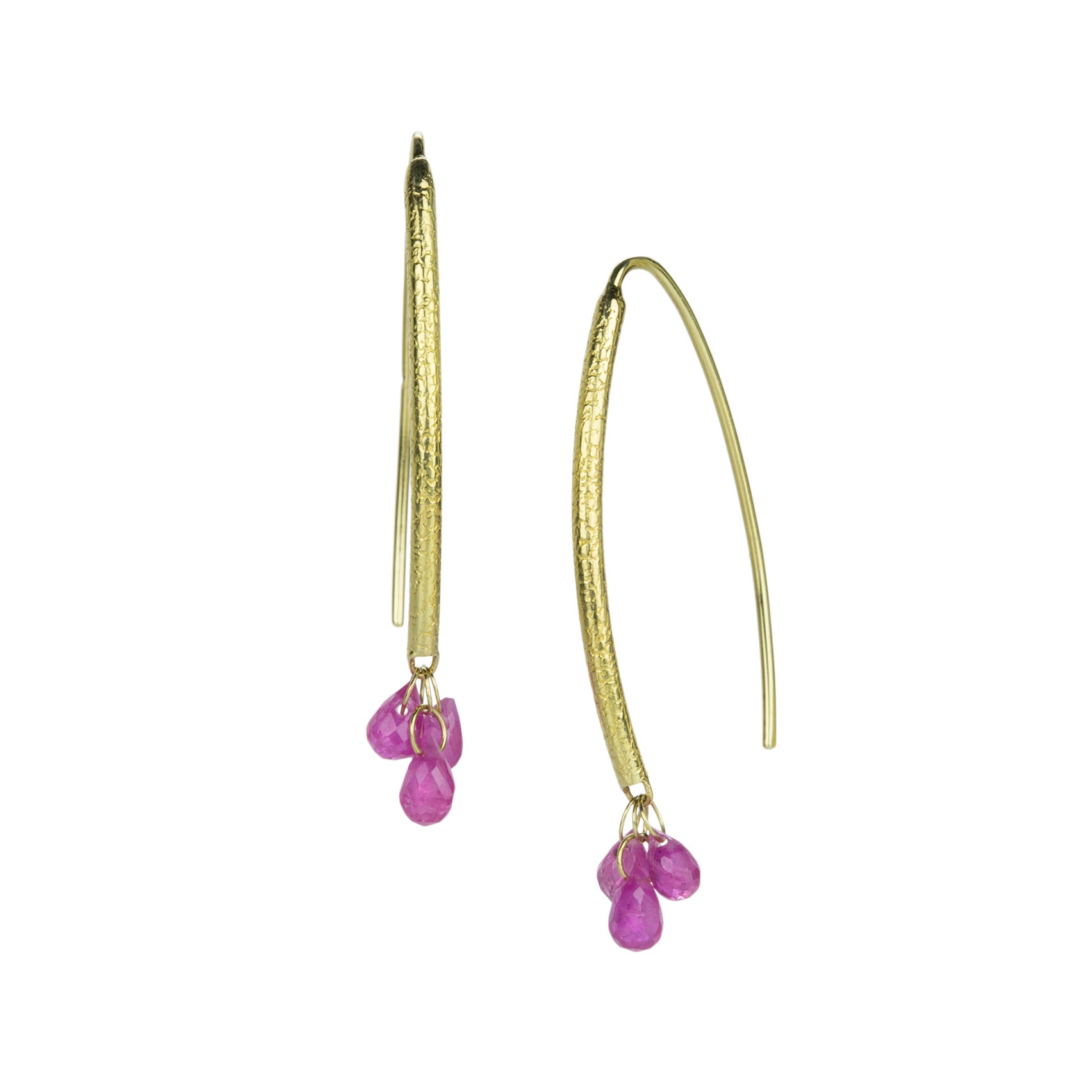Barbara Heinrich 18k Ruby Navette Earrings Quadrum Gallery