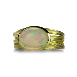Barbara Heinrich Australian Andamooka Opal Cabochon Ring  | Quadrum Gallery