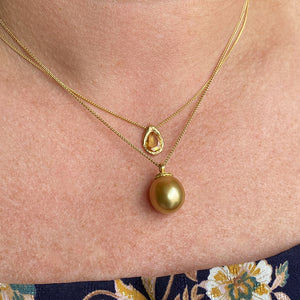 Barbara Heinrich Golden South Sea Pearl Pendant Necklace | Quadrum Gallery