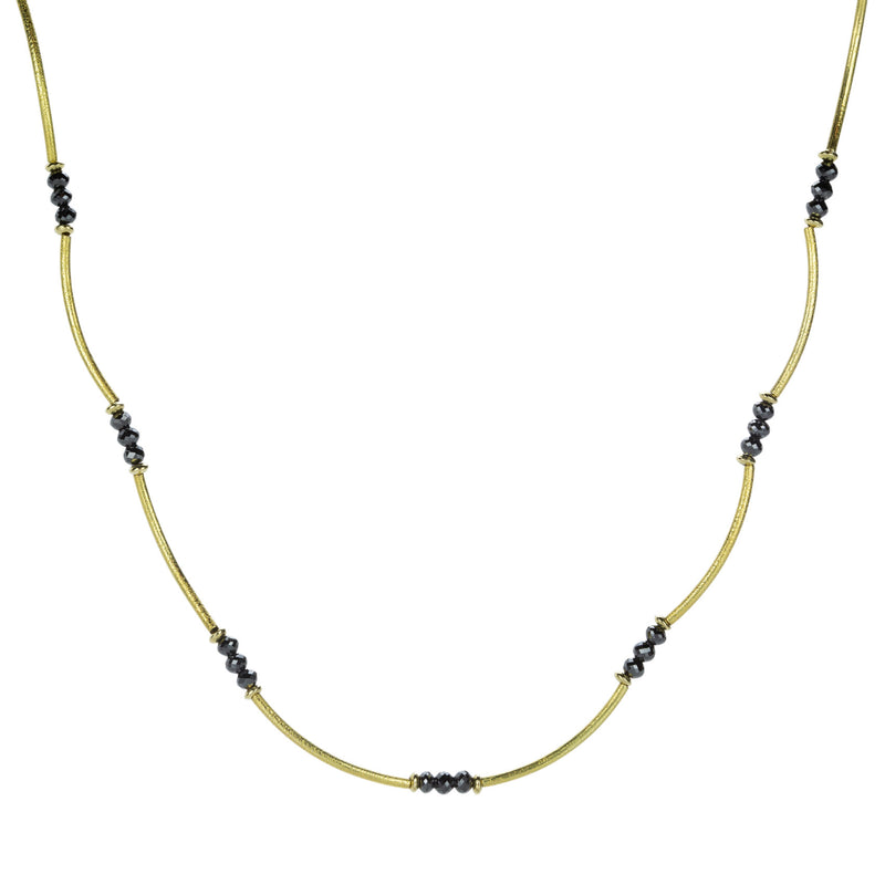 Barbara Heinrich 18k Black Diamond Curved Tube Necklace | Quadrum Gallery