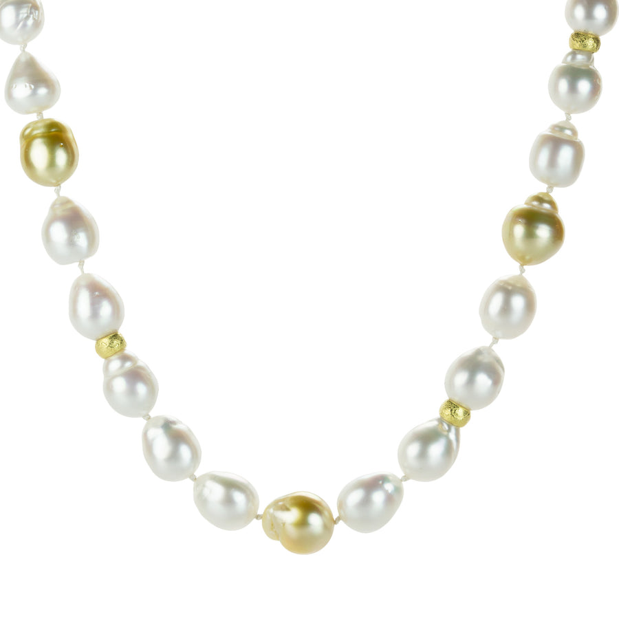 Barbara Heinrich 18k White and Golden South Sea Pearl Necklace | Quadrum Gallery