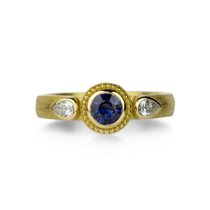 Barbara Heinrich Sapphire and Diamond Three Stone Ring | Quadrum Gallery