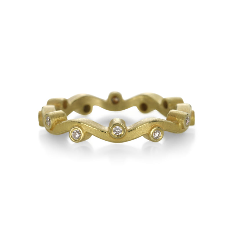 Barbara Heinrich 18k Wavy Diamond Band | Quadrum Gallery