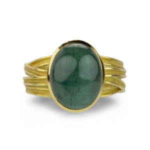 Barbara Heinrich Blue Green Tourmaline Cabochon Ring | Quadrum Gallery