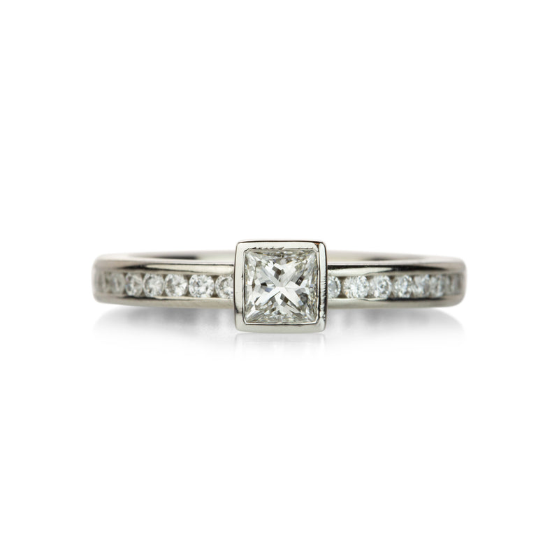 Barbara Heinrich Platinum Princess Cut Diamond Ring  | Quadrum Gallery